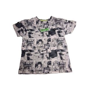 Seven Souls T-shirt Pop Art Anime Comic Strip All Over Print Size M.  Lt Pink.